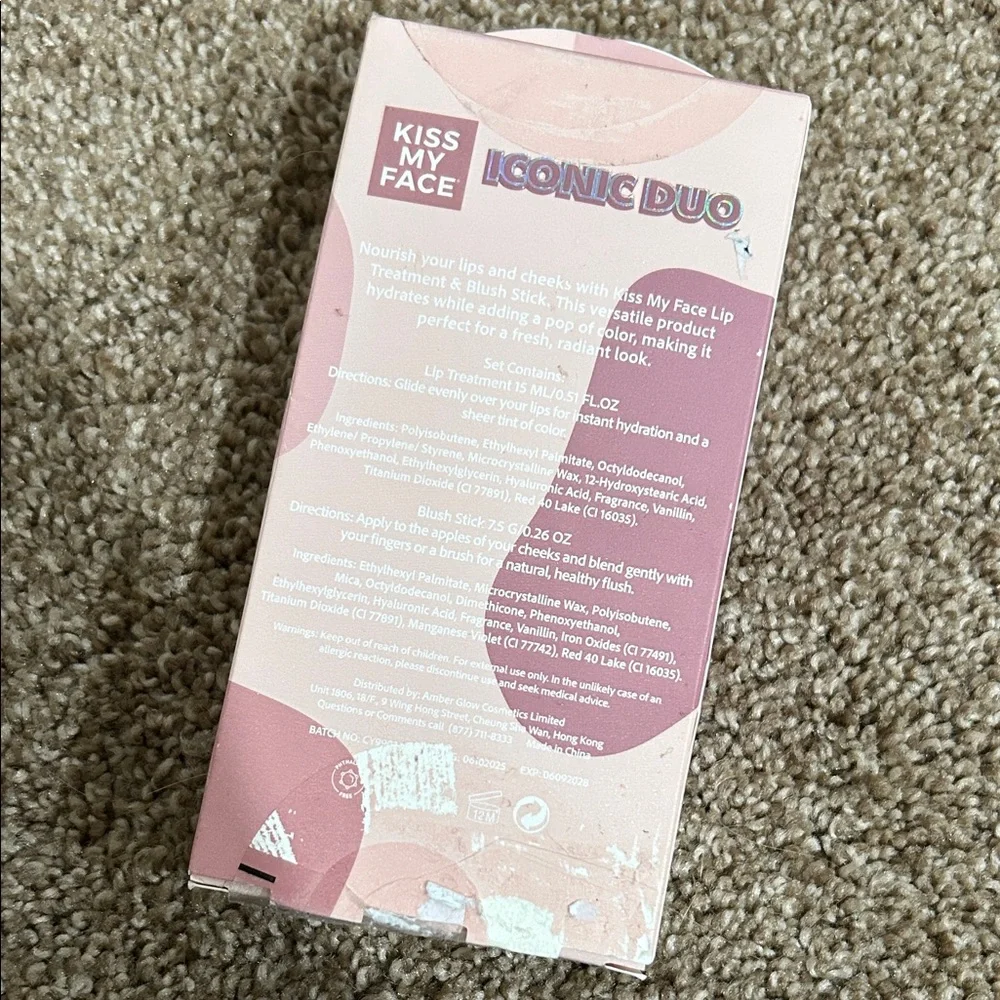 Iconic Duo Kiss My Face Lip Treatment and Blush Stick Set